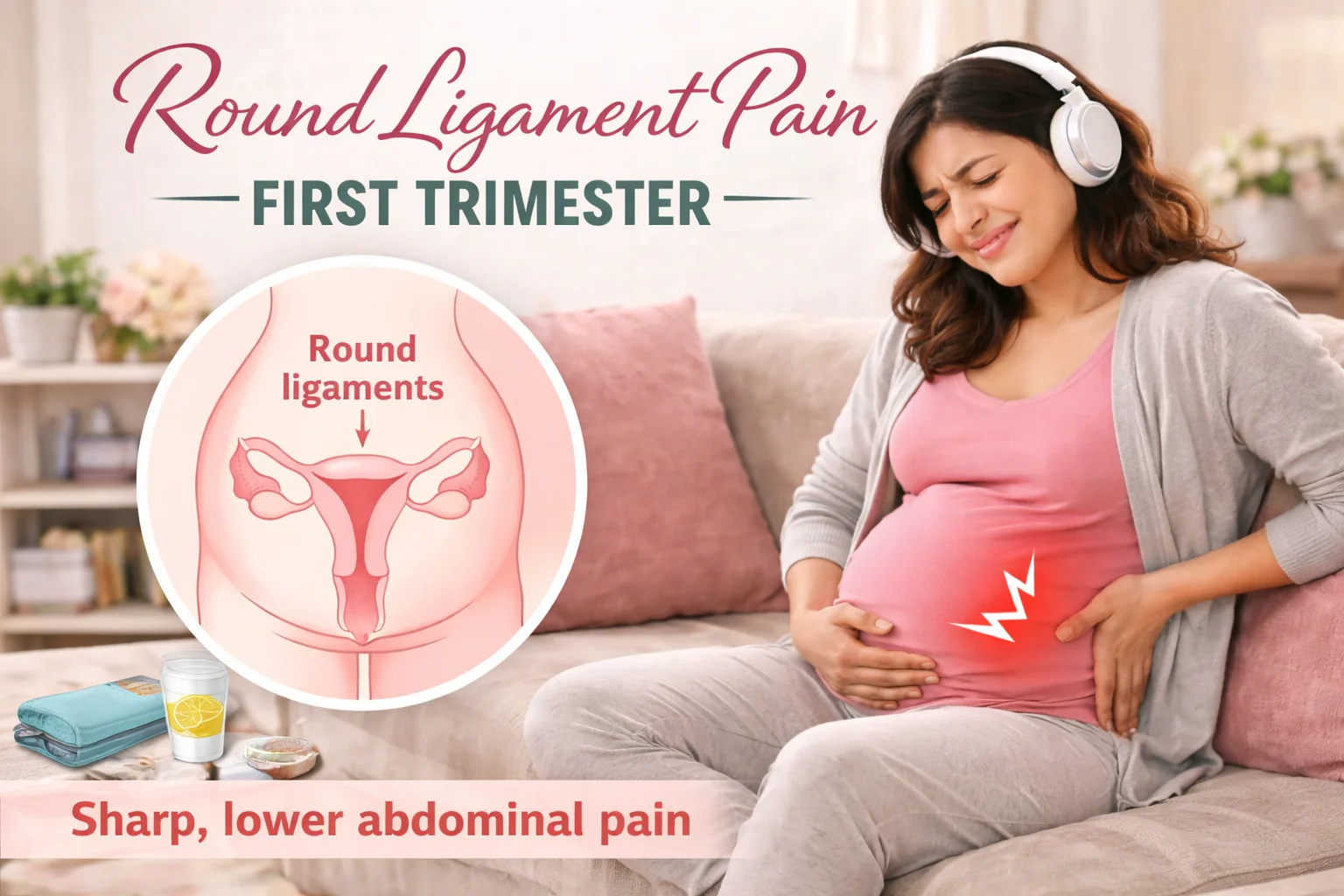 round ligament pain first trimester