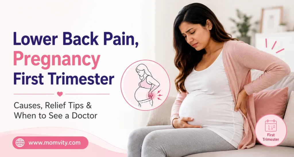 lower back pain, pregnancy first trimester