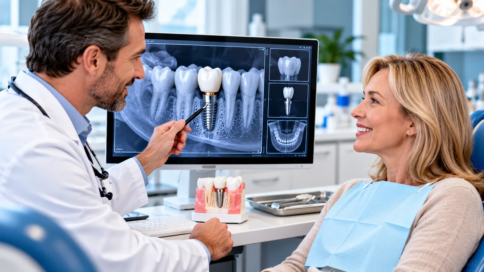 Dental Implant Consultation in a Modern Clinic