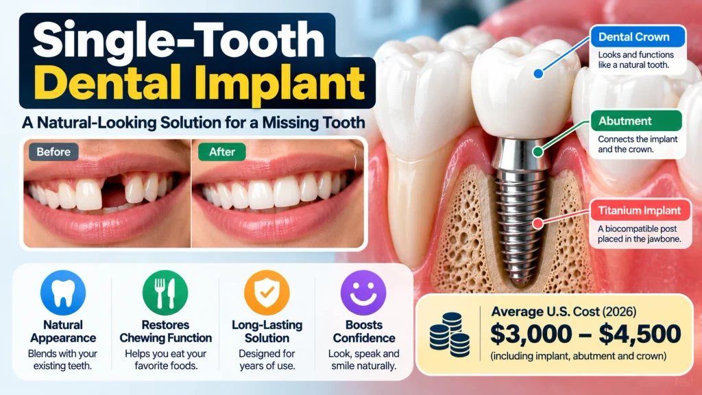 Single-Tooth Dental Implant Cost